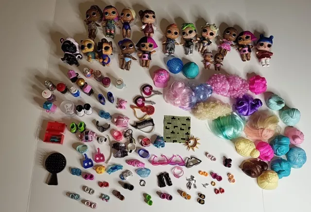 Lol Surprise Dolls Lot Of Baby Sister Pets Clothes Shoes + Accessories