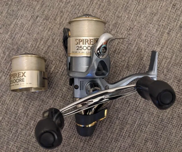 SHIMANO SPIREX 2500 RE - REAR Drag Spinning Reel With Spare Spool