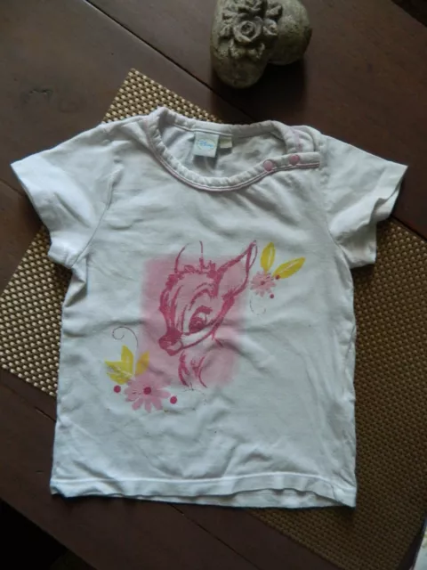 T shirt bébé fille T 23 mois "Disney" Bambi manches courtes