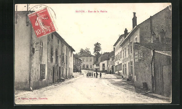 CPA Bayon, Rue de la Mairie 1918