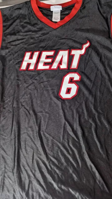 NBA Miami Heat LeBron James #6 jersey white Adidas size XXL 2XL, KIN