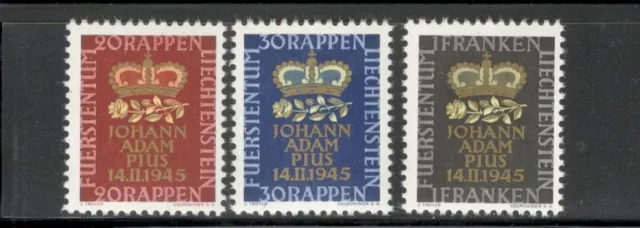 Liechtenstein - Birth Prince Johann Adam Pius - Set #212-4 - Mnh - Yr 1945