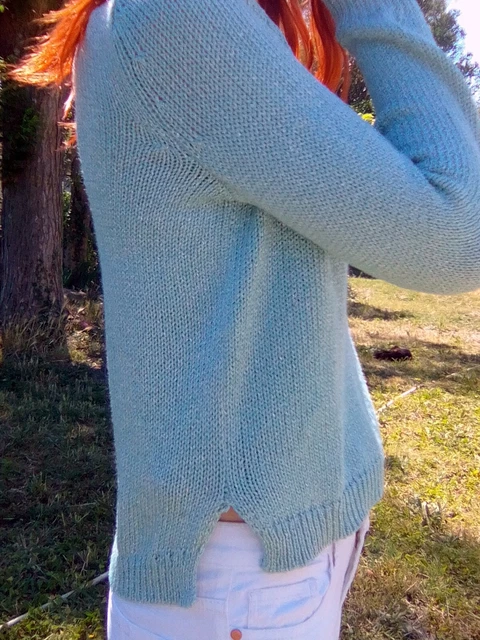 Pull été H&M Vert D'eau Avec Fils Argentés - Taille 36 - Neuf Sans étiquettes
