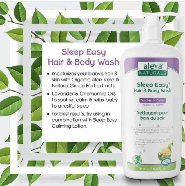 BABIES & TODDLERS SLEEP EASY NATURALS HAIR & BODY WASH ALEVA  240 ml⭐️ 2