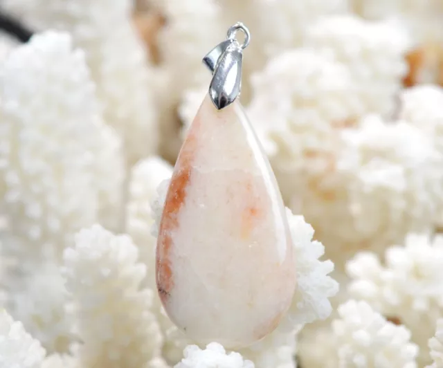 Quartz fraise 45 carats - pendentif cabochon pierre naturelle - Afrique du Sud