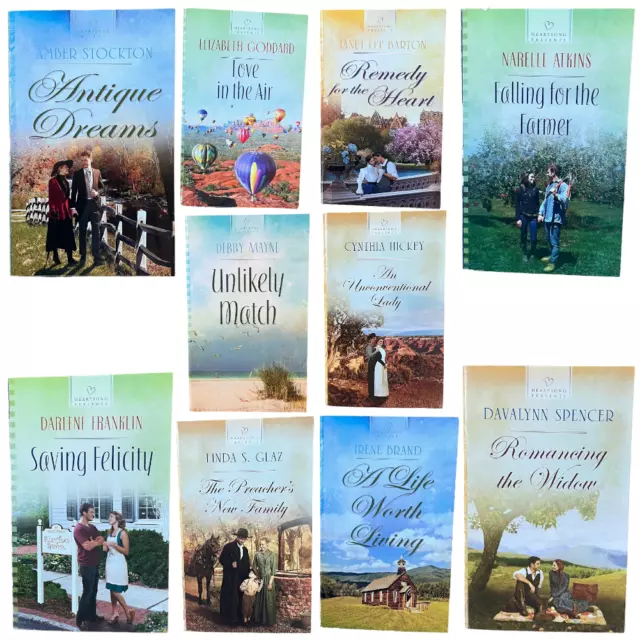 Lot of 10 Heartsong Presents Christian Romance Paperback Books