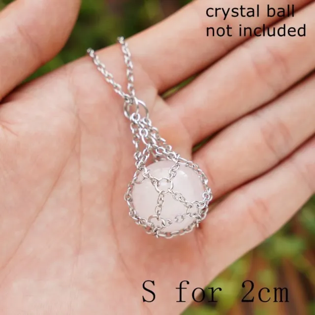 Interchangeable Crystal Holder Cage Necklace Stone Holder Necklace Women  Men