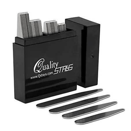 44 Metal Collar Stays 4 sizes in Box for Men Non Magnetic 2.2" 2.5" 2.35" 2.75"