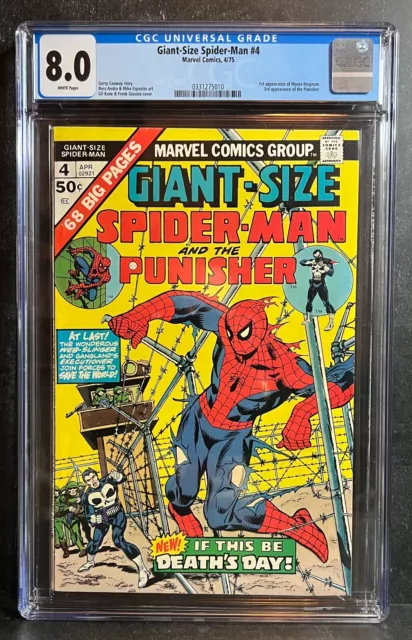 GIANT-SIZE SPIDER-MAN #4 CGC 8.0 - 3rd APPEARANCE OF THE PUNISHER