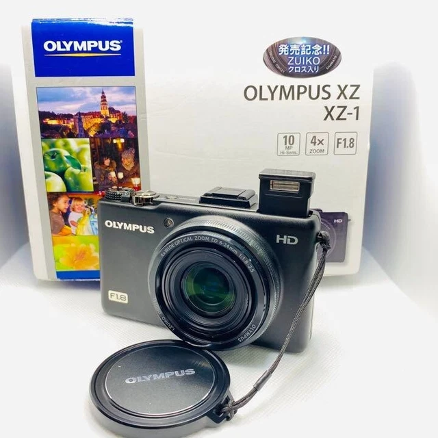 Olympus Stylus XZ-1 Digital Camera box battery manual Black working Japanese