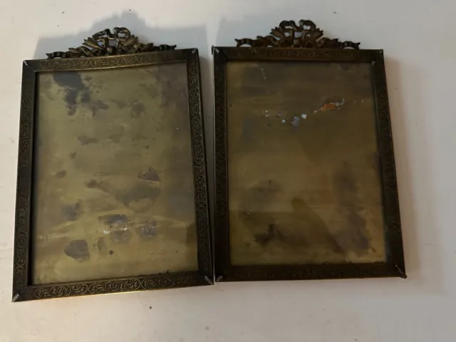 Antique French  Bronze Pair of Picture Frames - Louis XVI Style