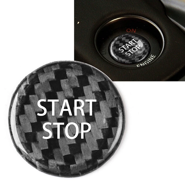 Cache Bouton Start/stop Audi – Accessoire Fibre Carbone Pour A4 A5 A6 A7 A8 Q5 – Rouge