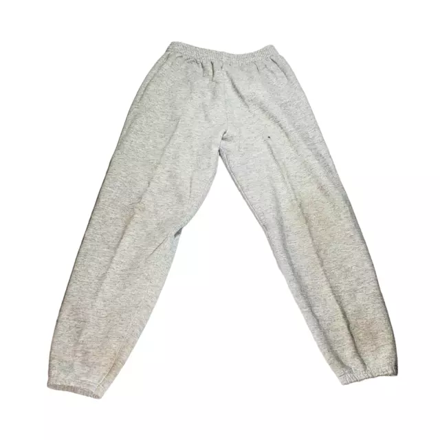 VTG 90s Cheetah Sweats Sweatpants Kids L 14/16 Heather Grey Classic Gym Lounge