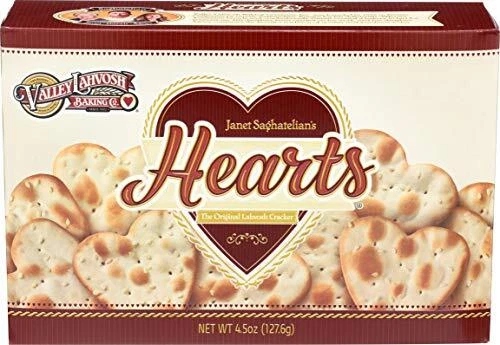 Lahvosh Crackerbread, Cœurs, Original, 12/133ml