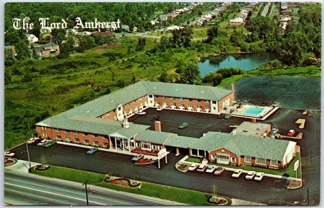 VINTAGE POSTCARD THE LORD AMHERST MOTEL LOCATED  AMHERST BUFFALO NEW YORK 1960s