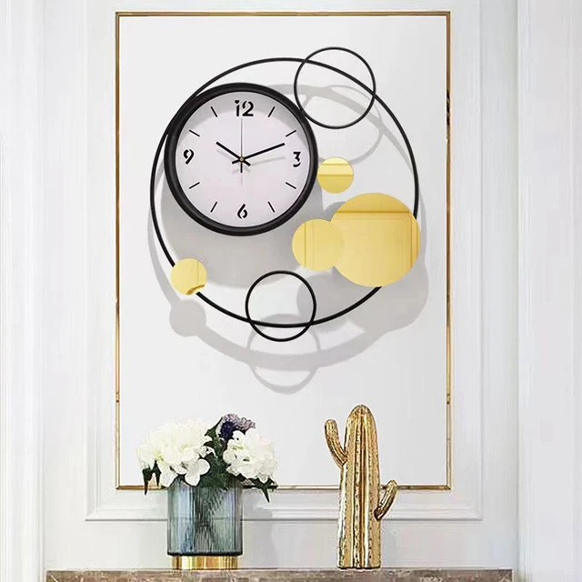 Grande horloge murale en métal moderne horloges murales circulaires horloges