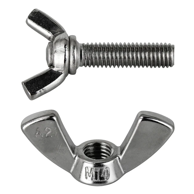 Tuercas de ala y tornillos de ala americanos. Forma similar. DIN 315 DIN 316 acero inoxidable