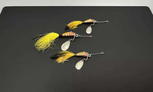 LOT OF 3 Vintage Original HEDDON Spinfin No.1 & No.2 Spinner Bait FISHING  LURE $9.99 - PicClick