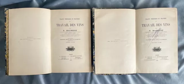 Trattato teorico e pratico del lavoro dei vini MAUMENE 1890 produzione di vino 2