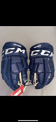 ccm 4roll NHL Florida panthers pro stock 13 inch ice hockey gloves Navy Blue New