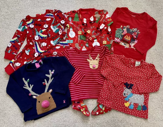 Baby Unisex Girls / Boys Festive Xmas Clothes Bundle 12-18 Months - Frugi Joules