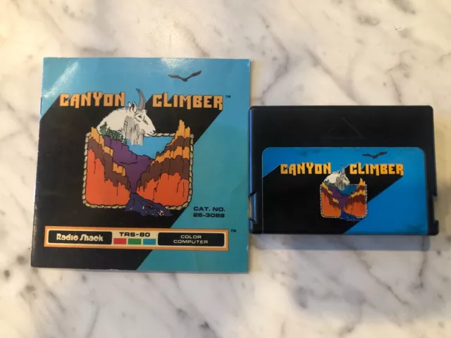 Vintage Canyon Climber Game Radio Shack TRS-80 Cartridge with Manual