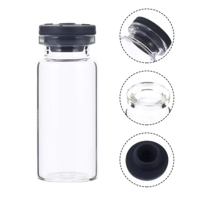 30 Pcs Scientific Glass Vial Bottles with Caps Vials Buckle