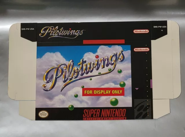 New PILOTWINGS Display BOX for Super Nintendo SNES Box Only (empty no game)