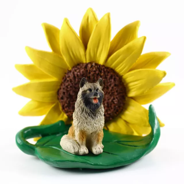 Keeshond Sunflower Figurine