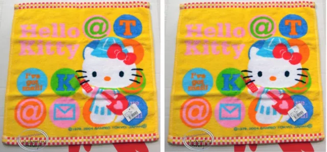 Sanrio HELLO KITTY Square Face Towel home ladies girl hand towels 2 piece Yellow