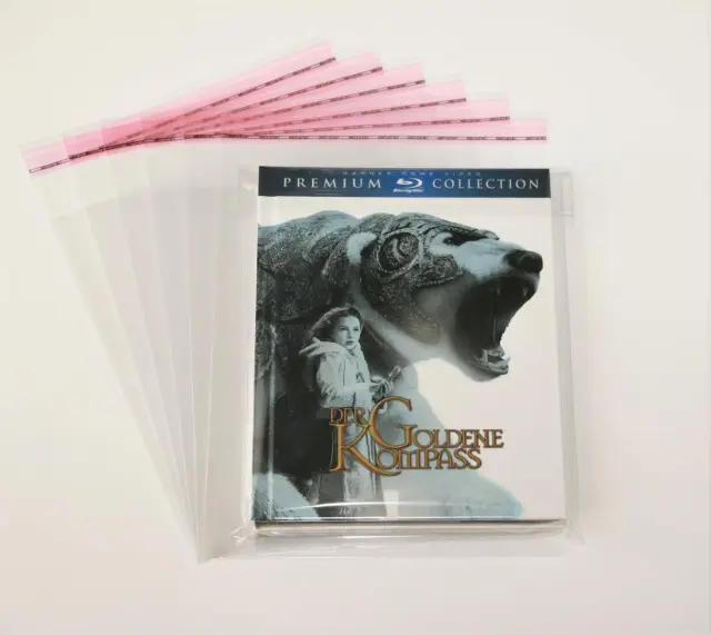 400 St. Blu-ray Mediabook Deluxe Schutzhüllen glasklar Bookshell 40 mµ + Klappe