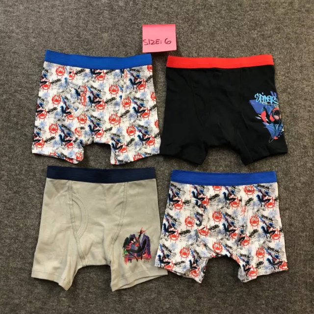 Hanes Boys Boxer Brief Size 6 Colorful 4 pack Spiderman Everyday Comfort NWOT