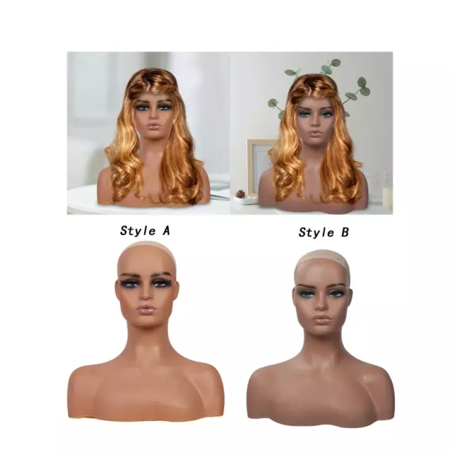 Modèle de buste de tête de Mannequin femme avec épaule pour le style de 2