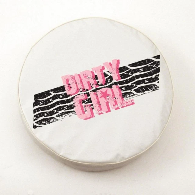 Holland Bar Stool Tire Cover With White Vinyl Finish TCYDGTredWT