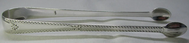 GEORGIAN SILVER SUGAR TONGS George Smith II - 1786-1790
