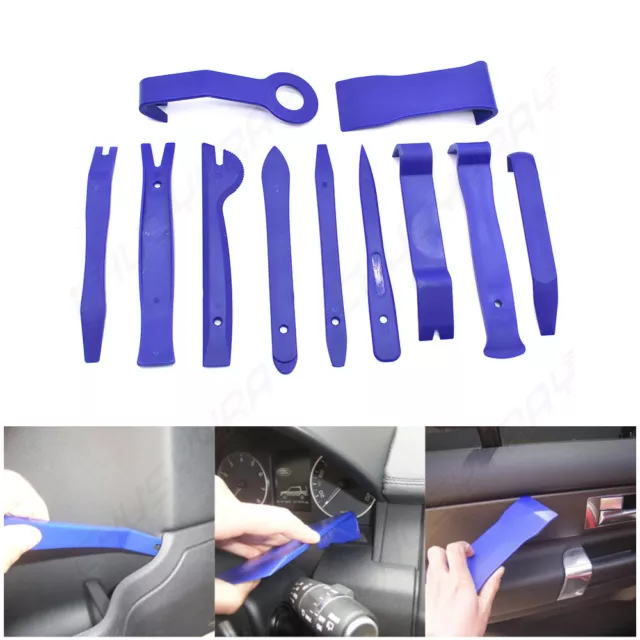 Plastic Trim Removal Pry Tool Set for Car Radio Panel Door Dash Clip Fasteners 3