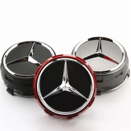 4 Pcs 75Mm Wheel Center Hub Caps Cover Logo Badge Emblem For Mercedes-Benz Amg