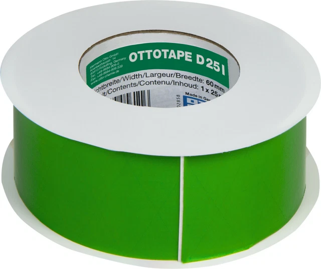 Ottotape D-25-I Pare-Vapeur Pénétration 25 M Vert Film Pare-Vapeur
