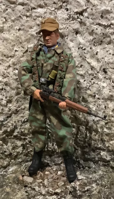 1/6 WWII Dragon Kit-Bash German FJ Paratrooper Italian Camo Sniper Italy 1944