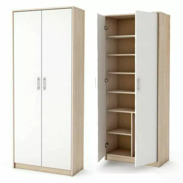 Armoire  Commode Coffre de rangement Grande Blanc Sonoma 180cm