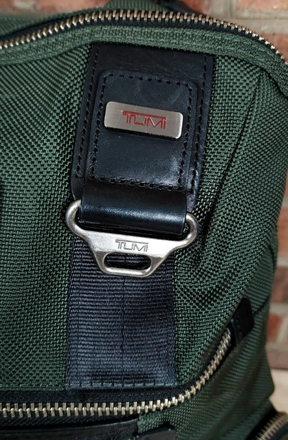 Tumi Alpha Bravo Knox Backpack Laptop Bag Nylon Leather Olive Green 22681 2