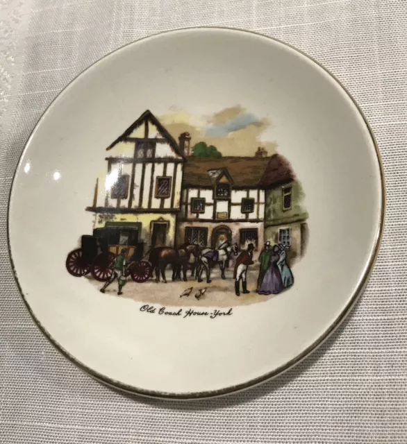 Weatherby Hanley England Royal Falcon Ware Pin Dish OLD COACH HOUSE YORK