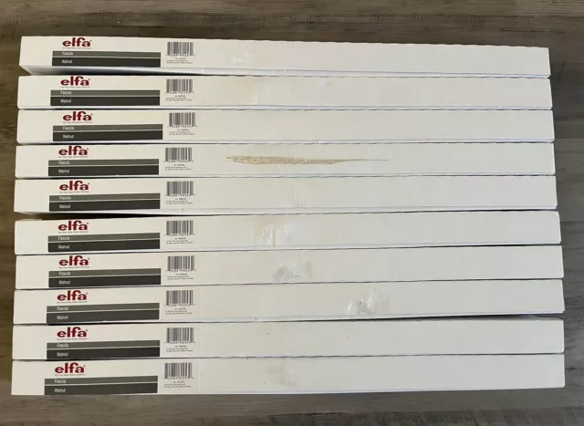 New lot of 10 Elfa Decor Walnut Birch 24” x 1-3/8” x 1-3/8”h 602538