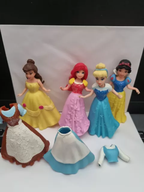 Pacchetto di bambole principessa Polly tascabili Syle Disney con vestiti bianco neve