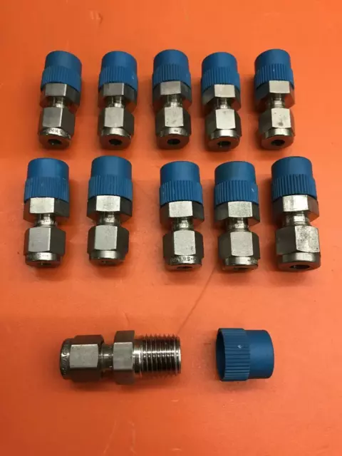 11-Swagelok SS-300-1-4 Tube Fitting Male Connector, 3/16" Tube OD, 1/4" Male NPT