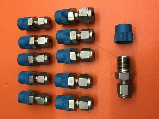 11-Swagelok SS-300-1-4 Tube Fitting Male Connector, 3/16" Tube OD, 1/4" Male NPT
