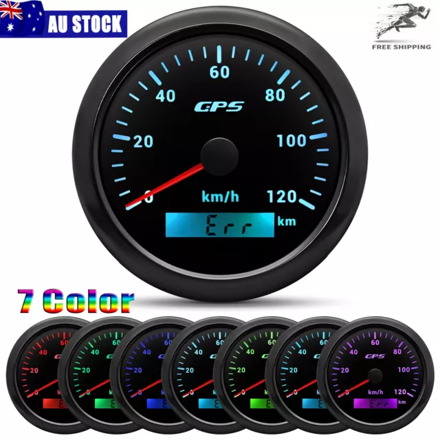 85mm GPS Speedometer 0-120Km/h Odometer Gauge for Car Boat Truck Motorcycle AU