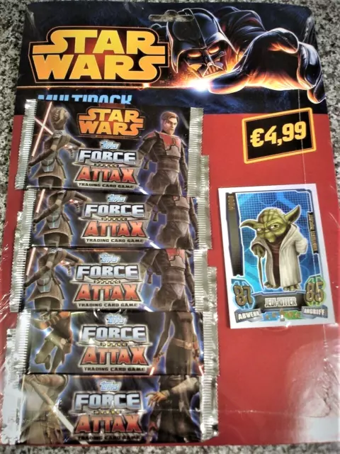 FORCE ATTAX Star Wars CLONE WARS Serie 4- 1x MULTI PACK-Tüten+Limitierte Auflage