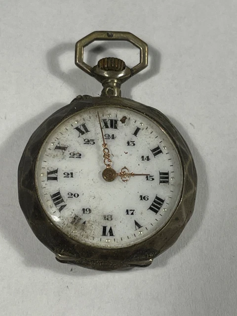 Montre Gousset (de Poche) Ancienne En Argent - Mécanique à Réviser Ou Pour Pièces - Occasion