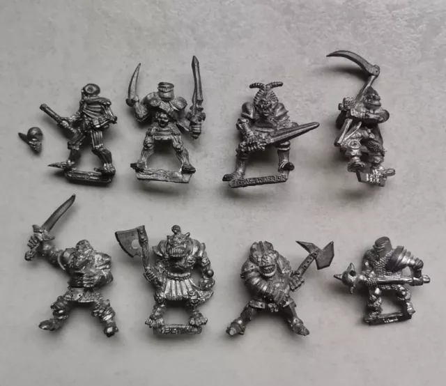 8x Warhammer Citadel Metal CHAOS WARRIORS GamesWorkshop OOP 80/90s Old World